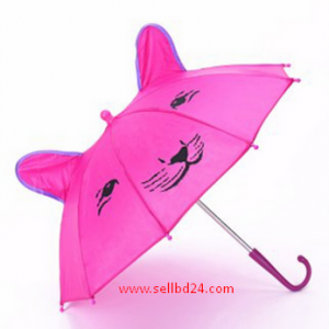 Cat Shape Baby Umbrella Pink 18"