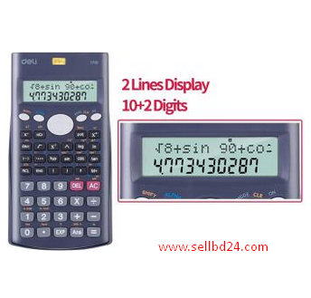 Deli 1710 240F Scientific Calculator (10+2 Digits)